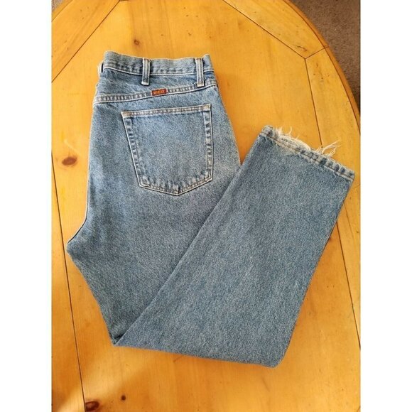 Rustler Men's Straight Leg Medium Blue Jeans #87619SW Size 38x30 - Picture 1 of 5